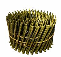 Clous de toiture en fer de qualité supérieure à tête ronde de 15 degrés avec tige barbelée et lisse pour palettes en bois, clous en bobine