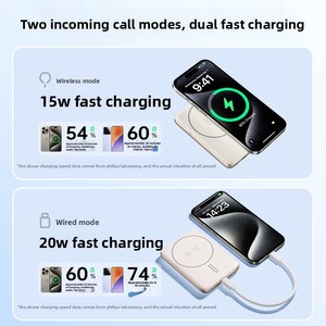 Batería Externa de Polímero de Litio de 20W con Carga Magnética, Certificación 3C, DLP9220, Cable Integrado, 10000mAh, Carga Rápida, Ultrafina - Product Image 4