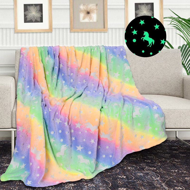 Family Use Home Blankets Rainbow Luminous