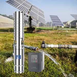 Pompe de puits solaire, 4 ", 9m, 3 h, 72m, 220V, 2hp, eau creuse, aérateur pour étang de poissons - Product Image 5