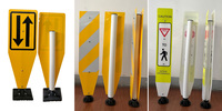 WB110 Vente en gros Borne flexible Anti-impact Borne réfléchissante Delineator Post Rebond Avertissement Traffic Post