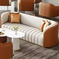 Canapé d'angle Chesterfield moderne pour hall d'hôtel, structure en bois massif, revêtement en cuir artisanal, personnalisable, 1 place, réception d'affaires