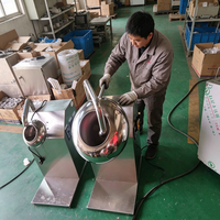 Machine d'enrobage de chocolat multifonctionnelle, petite capacité, pour confiseries, bonbons gélifiés et amandes, avec tambour de traitement alimentaire