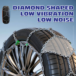 Chaînes à neige KJ 9 mm en acier allié à motif diamant, antidérapantes pour voitures et SUV, pour l'hiver, la <span class=keywords><strong>glace</strong></span>, la neige et la boue, installation facile - Product Image 5