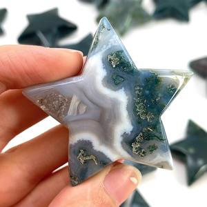 ราคาโรงงานขายส่ง หินคริสตัลรูปดาวมอสอาเกตสไตล์โบฮีเมียน แฟชั่นทันสมัยสำหรับของตกแต่งบ้านสุดพิเศษและของขวัญวันหยุด - Product Image 1