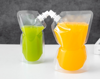 Bolsa de plástico transparente con boquilla de succión para bebidas, bolsa con boquilla de succión para boquilla de Jam, venta al por mayor