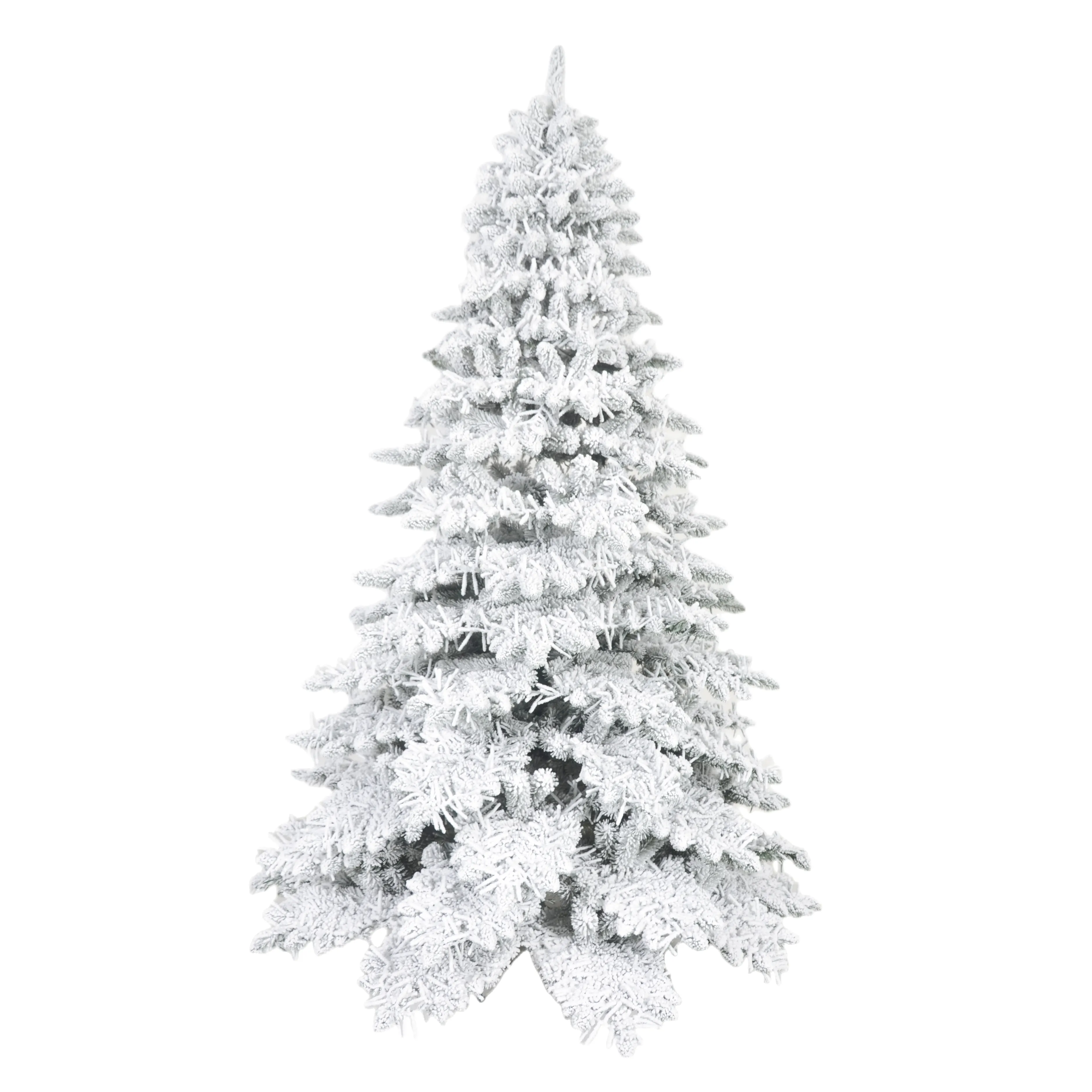 Luxury Pre Lit Green Snow Artificial Christmas Tree For Home Decorative
