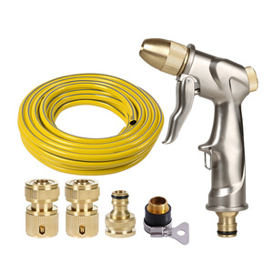 Pistola de agua de alta presión para lavado de autos con boquilla de latón, operación manual para limpieza de autos, jardinería y enjuague de pisos. - Product Image 2