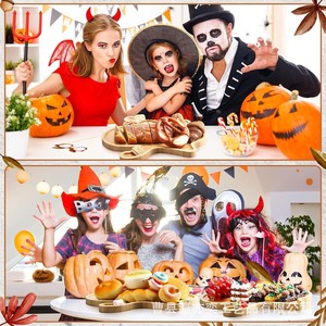 Plateau en bois en forme de fantôme Yingyiyi pour les collations de fête d'Halloween, assiette de service pour fruits, plat créatif pour enfants - Product Image 4