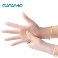 Gants de cuisine GV2 de qualité alimentaire, sans poudre, jetables, en vinyle