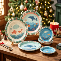 Assiettes en papier jetables en gros pour l'exportation, motif bronzé estampé sur le bord, pour fêtes en plein air, pour assiettes et gobelets en papier