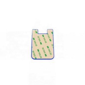 Customized <b>Smart</b> Phone <b>Wallet</b> Adhesive Universal Business Silicone Card Holder Money Case Pouch Sleeve Adhesive Sticker - Product Image 4