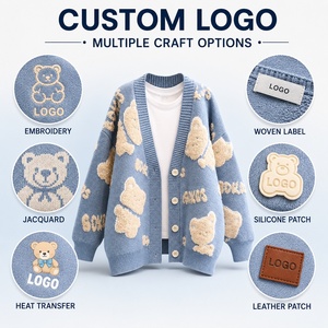 <span class=keywords><strong>Cardigan</strong></span> a maniche lunghe da <span class=keywords><strong>donna</strong></span> con stampa Jacquard orso | Maglione lavorato a maglia <span class=keywords><strong>invernale</strong></span> con bottoni | Abbigliamento Casual personalizzato all'ingrosso - Product Image 3