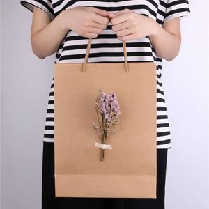 Bolsas de Papel Kraft para Compras, Bolsas de Papel Kraft con Logotipo Personalizado, Impresión Offset, Embalaje para Regalos o Pequeños Objetos - Product Image 6
