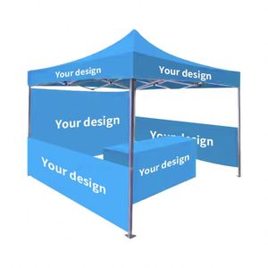Tente pliante publicitaire pop-up 3x3 personnalisée, imperméable et portable pour salon professionnel - Vente en gros - Product Image 2