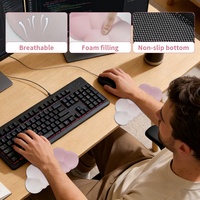 Tapis de souris ergonomique PORON avec protection d'angle en forme de L antidérapante personnalisée, avec repose-poignet pour clavier à mémoire de forme, pour le jeu et le bureau