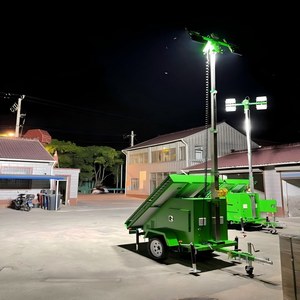 Tour d'éclairage d'urgence mobile de type remorque, lampe solaire pour les mines en extérieur - Product Image 3