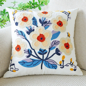 Coton populaire broderie fleur jeter chambre décor à la maison oreillers <span class=keywords><strong>housses</strong></span> <span class=keywords><strong>de</strong></span> coussin <span class=keywords><strong>pour</strong></span> <span class=keywords><strong>canapé</strong></span> - Product Image 2