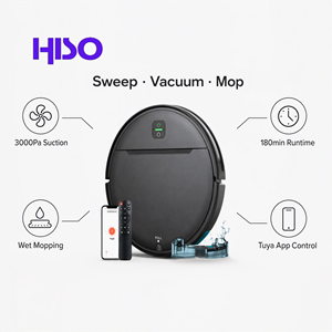 <span class=keywords><strong>Robot</strong></span> Aspirapolvere con Navigazione Lidar e Funzione Lavaggio, Batteria da 2600mAh, Controllo Tramite App Tuya, per Casa Intelligente - Product Image 2