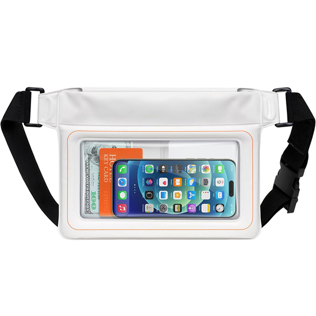 Unisex PVC Waterproof Fanny Pack Floating Waist Pouch to Keep Phone & Valuables Safe for Swimming Beach Kayaking & Boating
