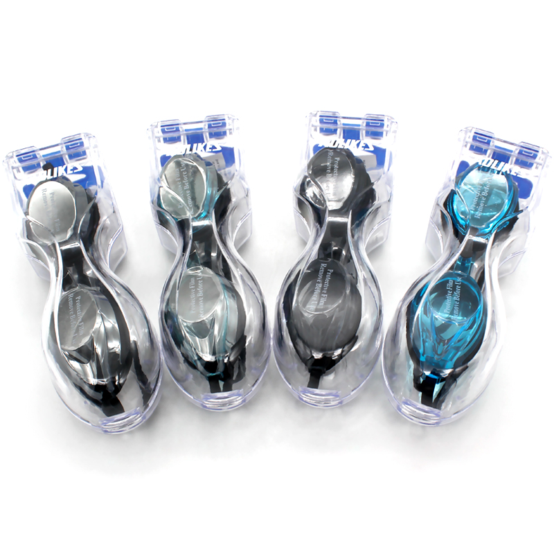 Aolikes, оптовая продажа, индивидуальные коробки для плавательных очков для взрослых, противотуманные и водонепроницаемые силиконовые регулируемые плавательные очки