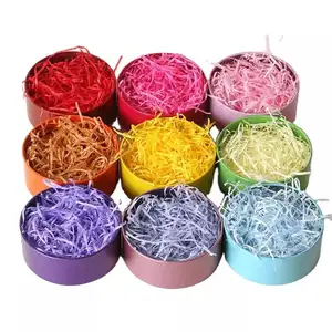 48colors Colors Crinkle Cut Shred Tissue Paper Package Filler For Gift Box Lafite Paper