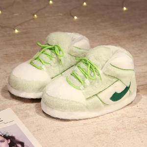 Zapatillas de felpa transpirables Unisex para invierno y otoño para hombres y mujeres, uso doméstico, talla única, Material de felpa de algodón suave para el calor - Product Image 3