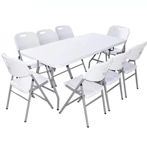 <span class=keywords><strong>Table</strong></span> pliante rectangulaire portable en plastique Sino Perfect Hotsale <span class=keywords><strong>pour</strong></span> <span class=keywords><strong>8</strong></span> <span class=keywords><strong>personnes</strong></span>, idéale <span class=keywords><strong>pour</strong></span> les mariages, les fêtes et les événements - Product Image 1