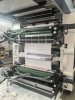 Nouvelle machine d'impression flexographique UV 4 couleurs de type stack de 1200 mm pour étiquettes en papier, gobelets, papier kraft, impression rouleau à rouleau