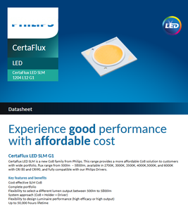 CertaFlux LED SLM 1204 L12 G1 150lm CRI 80/90 2700k-6500k Puce COB 130lm/W 120 Blanc Dimmable Garantie 3 ans - Product Image 2