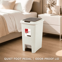 Poubelle à couvercle basculant en plastique HDPE écologique, portable, avec logo personnalisé, vente en gros, pour intérieur/extérieur, hôtel, salle de bain, cuisine