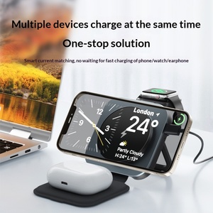 Nuevo <span class=keywords><strong>Cargador</strong></span> Inalámbrico Magnético Plegable Tres en Uno para Teléfono, Auriculares y Reloj Modelo T11 - Product Image 4