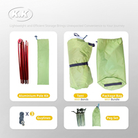 Carpa Kawagebo Kamp (KK) de 2 kg / 4.4 lb, 190T, Poliéster Impermeable, para 2 Personas, Ligera, para Senderismo y Montañismo