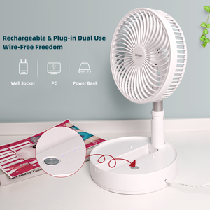<span class=keywords><strong>Ventilateur</strong></span> pliable rechargeable AntarcChill, 4 vitesses, <span class=keywords><strong>ventilateur</strong></span> <span class=keywords><strong>de</strong></span> sol télescopique, <span class=keywords><strong>ventilateur</strong></span> <span class=keywords><strong>de</strong></span> <span class=keywords><strong>bureau</strong></span> 270 °   Refroidisseur d'air portable sans balais réglable - Product Image 2
