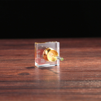 YL-9018 Vente en gros de flacons de parfum arabes en cristal transparent sablé blanc, forme carrée, 3 ml, 6 ml, 12 ml, cadeau pour la Saint-Valentin