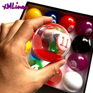 Xmlivet Complete Set Transparante Kleurrijke Biljart ballen 57.25mm Internationale Standaard Pool spel ballen Hars voor biljart