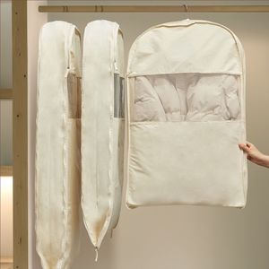 100% Cotton Clothing Dust Cover Rectangle Hook Type Bedroom <b>Storage</b> Dustproof Pure Cotton <b>Clothes</b> Protector - Product Image 2