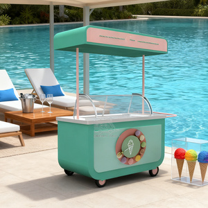 Chariot de glaces et sorbets léger et entièrement équipé pour la vente de gelato de haute qualité - Product Image 1