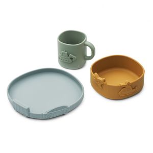 Nuevo Juego de Vajilla de Silicona Kine Personalizado, Libre de BPA, Lindo Juego de Platos, Tazas y Tazones de Silicona, 3 Piezas por Paquete - Product Image 4