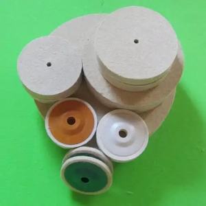 Almohadillas de pulido de fieltro de lana blanca de doble cara con respaldo de fibra de vidrio para carrocerías de automóviles, personalizables OEM, de alta eficiencia para amoladora angular - Product Image 1