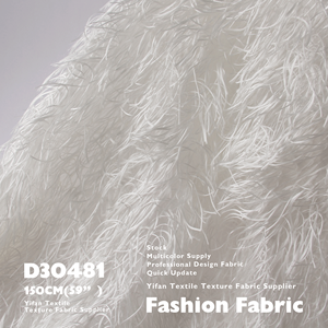 Diseño de textura de <span class=keywords><strong>plumas</strong></span> de pelo largo mercerizado fino Snd suave tela Jacquard para ropa de niños falda <span class=keywords><strong>chaleco</strong></span> tocado - Product Image 2