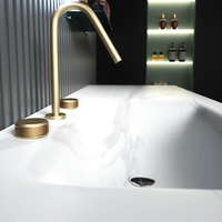 Miroir de salle de bain européen avec commande tactile, armoire suspendue, accent métallique durable, design fonctionnel et moderne