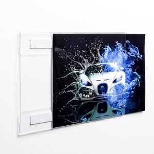 Support mural transparent pour porte-affiche en acrylique écologique avec assemblage facile pour une utilisation à la maison/en <span class=keywords><strong>magasin</strong></span> - Product Image 1