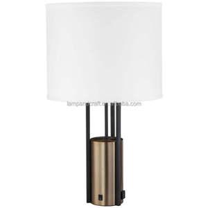 Black LED Desk <b>Lamp</b> with Switch in the Base for Home Decor Bedroom Hotel Lobby Hotel Guestroom - Product Image 4