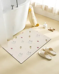 החלקה לוגו מותאם אישית אמבטיה שטיח מים סופג אמבטיה שטיחים צבעוני רך מהיר ייבוש בית דקורטיבי אמבט מחצלות