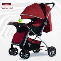 Poussette bébé en métal, bidirectionnelle, position assise-couchée, ultra-légère, pliable, 0-3 ans, poussette parapluie à quatre roues