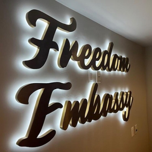 Chất Lượng Cao 3D Chữ Thép Không Gỉ/Nhôm Chiếu Sáng Dấu Hiệu Cho Khách Sạn Thanh Trung Tâm Mua Sắm Trường Đèn Nền Kênh Chữ - Product Image 1