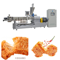 Extrudeuse à double vis automatique certifiée CE 150-1000 kg/h avec moteur Siemens pour ligne de production de viande de soja à alimentation électrique/gaz/huile