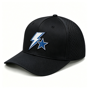 Casquette de sport imperméable Melin Style 6 panneaux, colorée, avec trous hydro-laser, logo brodé personnalisé pour hommes - Product Image 6
