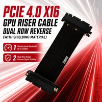 Kabel Riser PCI-E 4.0 16X Kecepatan Tinggi untuk Kartu Grafis GPU, Kabel Ekstensi Fleksibel Desain Terbalik, Kabel Pcie